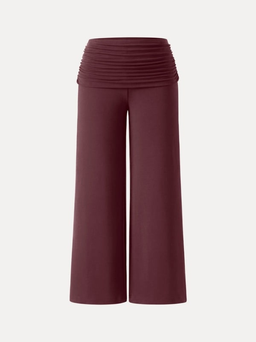 OGL Non-Itchy Wool Blend Drapey Wide Leg Pull-on Pants with Pockets - Ruby Berry